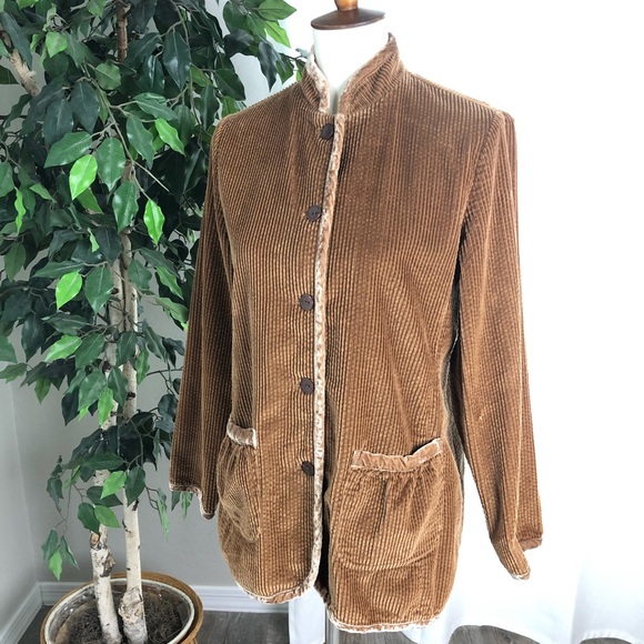 J. Jill XS Jacket Brown Tan Corduroy Blazer Top B - Picture 3 of 7